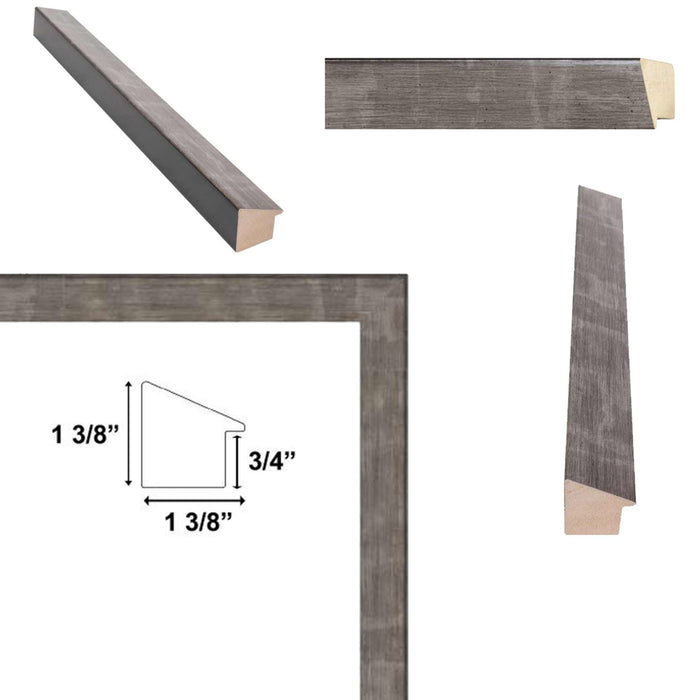 Gunmetal Slope Silver Pewter Picture Frame 