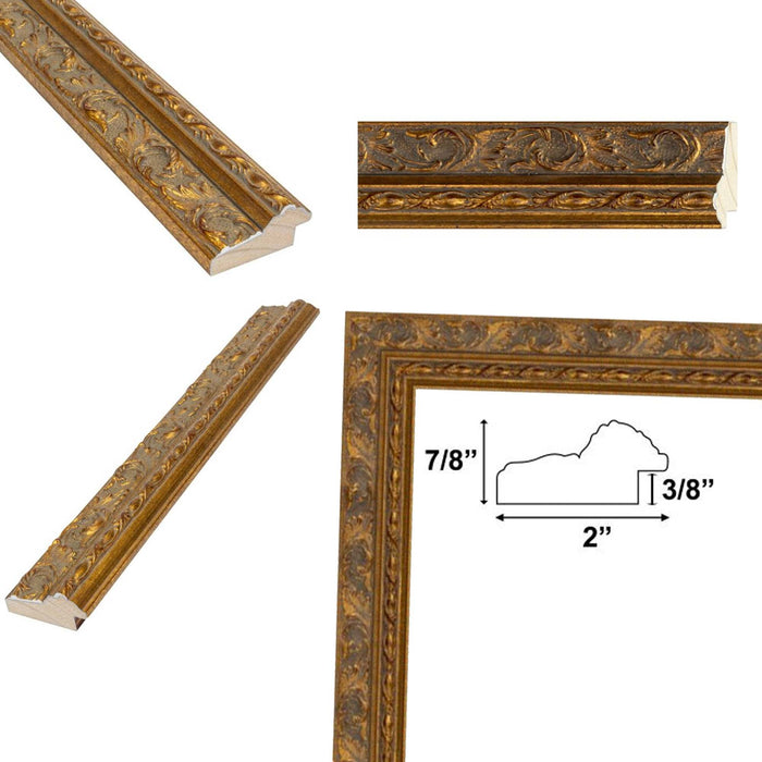 32x48 Frame Victorian Antique Gold Orante Picture Frame