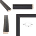 11x11 Frame Black Hammered Flat Picture Frame