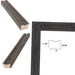 40x60 Frame Slim Bright Chrome Silver Pebbled Texture Picture Frame