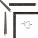 32x48 Frame Industrial Slim Black Iron Asphalt Picture Frame