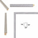 20x20 Frame Slim Bright Chrome Silver Pebbled Texture Picture Frame