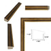 32x48 Frame Industrial Gold Metal Slope Picture Frame