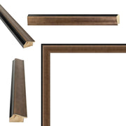 16x16 Frame Vintage Brushed Rust Copper Black Picture Frame