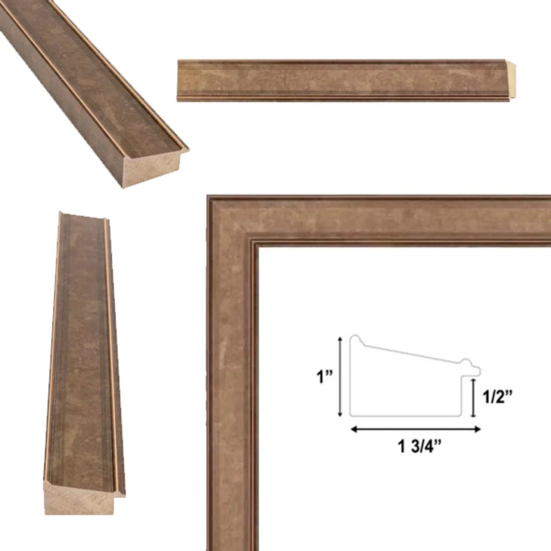 12x15 Frame Modern Contemporary Mocha Cafe Bronze Flat Picture Frame