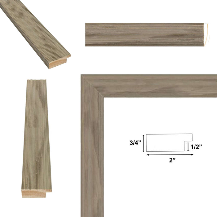 32x48 Frame Grey White Wash Grain Barnwood Picture Frame