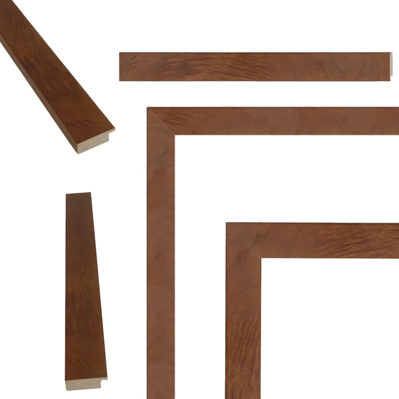 11x15 Frame Brown Coffee Burl Wood Flat Picture Frame