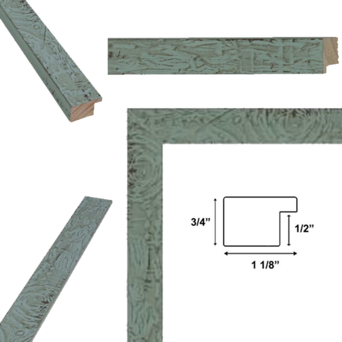 32x48 Frame Slim Teal Seaspray Chabi Chic Farmhouse Rustic Picture Frame