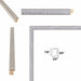 32x48 Frame Slim Bright Chrome Silver Pebbled Texture Picture Frame