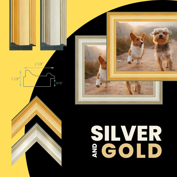 15x7 Picture Frame Gold  15x7 Frame 15 x 7 Poster Frames 15 x 7