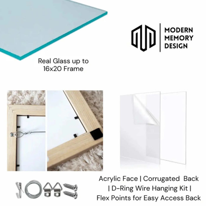 24x30 Frame Natural Maple Wood Flat Picture Frame