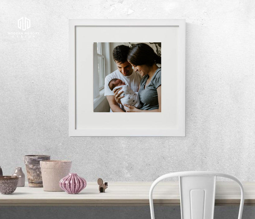 8X8 inch Instagram Picture Frame matted - Modern Memory Design Picture frames - New Jersey Frame shop custom framing