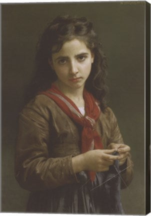 Young Girl Knitting, 1874 by William Adolphe Bouguereau