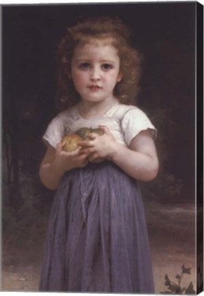 Little Girl Holding Apples in Her Hands by William Adolphe Bouguereau