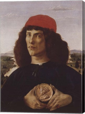 Portrait of a Man with a Medal of Cosimo the Elder by Sandro Botticelli