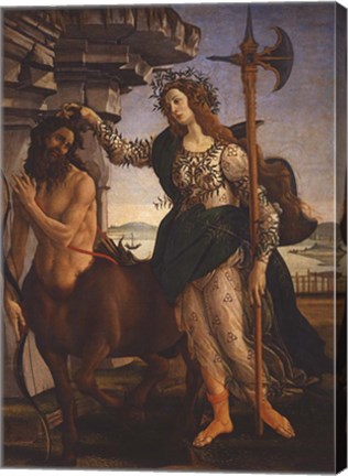 Pallas Athena and the Centaur, 1482 by Sandro Botticelli