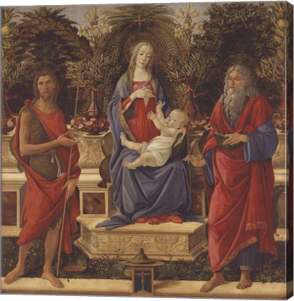 Enthroned Madonna with Child and Saints by Sandro Botticelli
