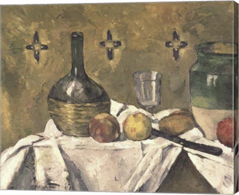 Glass and Fruit Flask by Paul Cezanne