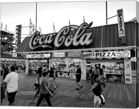 Coca Cola Sign - Boardwalk, Wildwood NJ (BW) by Rich Sbarro