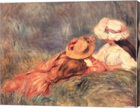 Jeune Filles Au Bord De L'Eau by Pierre-Auguste Renoir