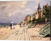 Beach at Trouville, c.1870 by Claude Monet