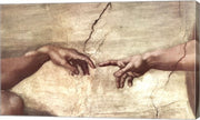 Creation of Adam (hands detail) by Michelangelo Buonarroti