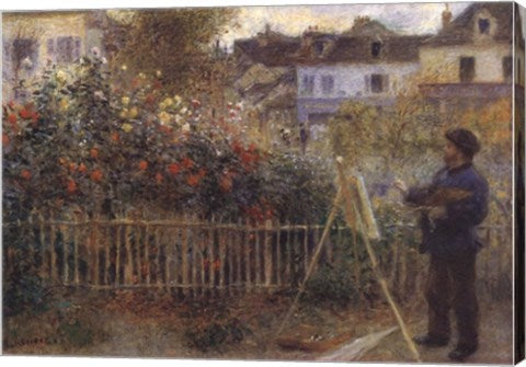 Monet Painting in the Garden at Argenteuil, 1873 by Pierre-Auguste Renoir