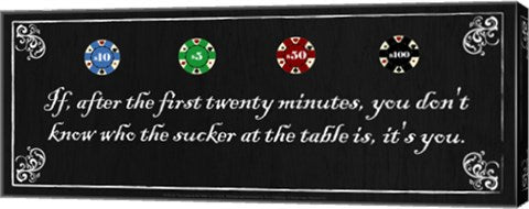 If, after the first twenty minutes, you don't know who the sucker at the table is, it's you by Jo Smith