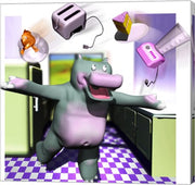 Kitchen Hippo by Cheryl Valentino