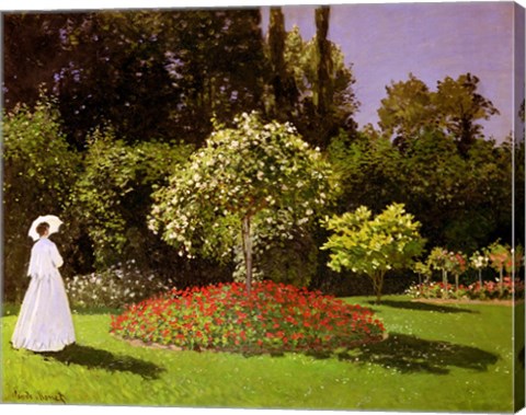Jeanne Marie Lecadre in the Garden, 1866 by Claude Monet
