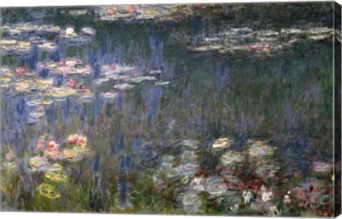 Waterlilies: Green Reflections, 1914-18 (left section) by Claude Monet