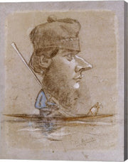 A Hunter and his Dog on a Boat, c.1858-59 by Claude Monet