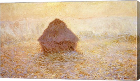 Haystacks, Sun in the Mist by Claude Monet