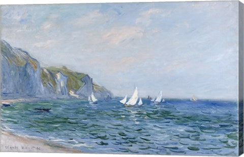 Cliffs and Sailboats at Pourville by Claude Monet