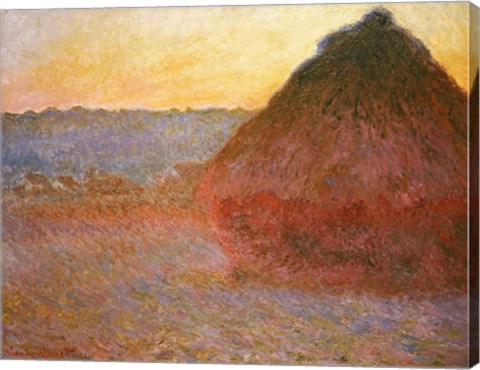 Haystacks, Pink and Blue Impressions, 1891 by Claude Monet