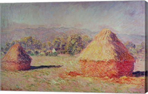 Two Haystacks, 1891 by Claude Monet