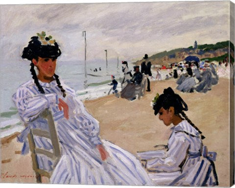 On the Beach at Trouville by Claude Monet