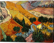 Landscape with House and Ploughman, 1889 by Vincent Van Gogh