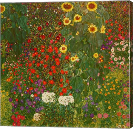 Farm Garden with Flowers by Gustav Klimt