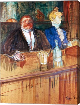 In the Bar: The Fat Proprietor and the Anaemic Cashier, 1898 by Henri de Toulouse-Lautrec