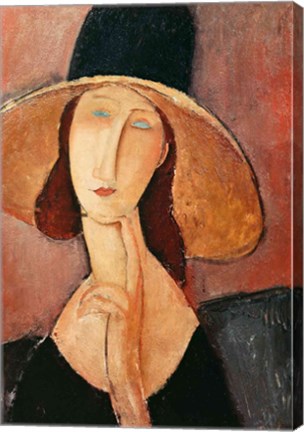 Portrait of Jeanne Hebuterne in a large hat, c.1918-19 by Amedeo Modigliani