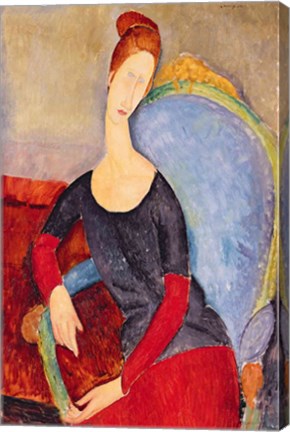 Mme Hebuterne in a Blue Chair, 1918 by Amedeo Modigliani