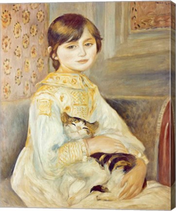 Julie Manet with Cat, 1887 by Pierre-Auguste Renoir