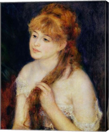 Young Woman Braiding her Hair, 1876 by Pierre-Auguste Renoir