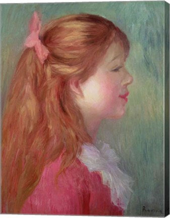 Young girl with Long hair in profile, 1890 by Pierre-Auguste Renoir