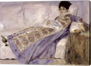 Madame Monet on a Sofa, c.1874 by Pierre-Auguste Renoir