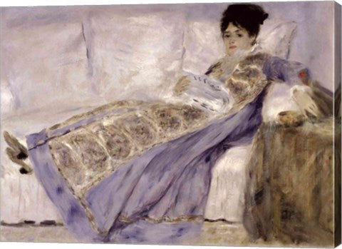 Madame Monet on a Sofa, c.1874 by Pierre-Auguste Renoir