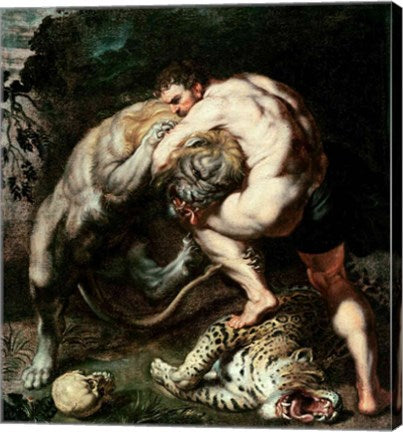 Hercules Fighting the Nemean Lion by Peter Paul Rubens