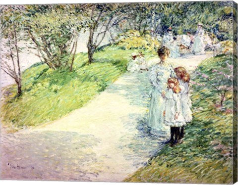 Promenaders in the garden, 1898 by Childe Hassam