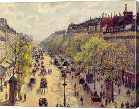 Boulevard Montmartre, Spring, 1897 by Camille Pissarro